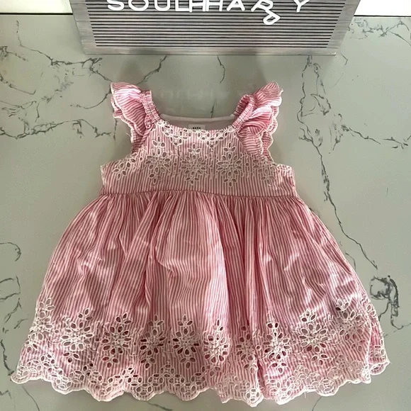gap pink eyelet dress Gap Kids Eyelet Tiered Dress Indie Pink